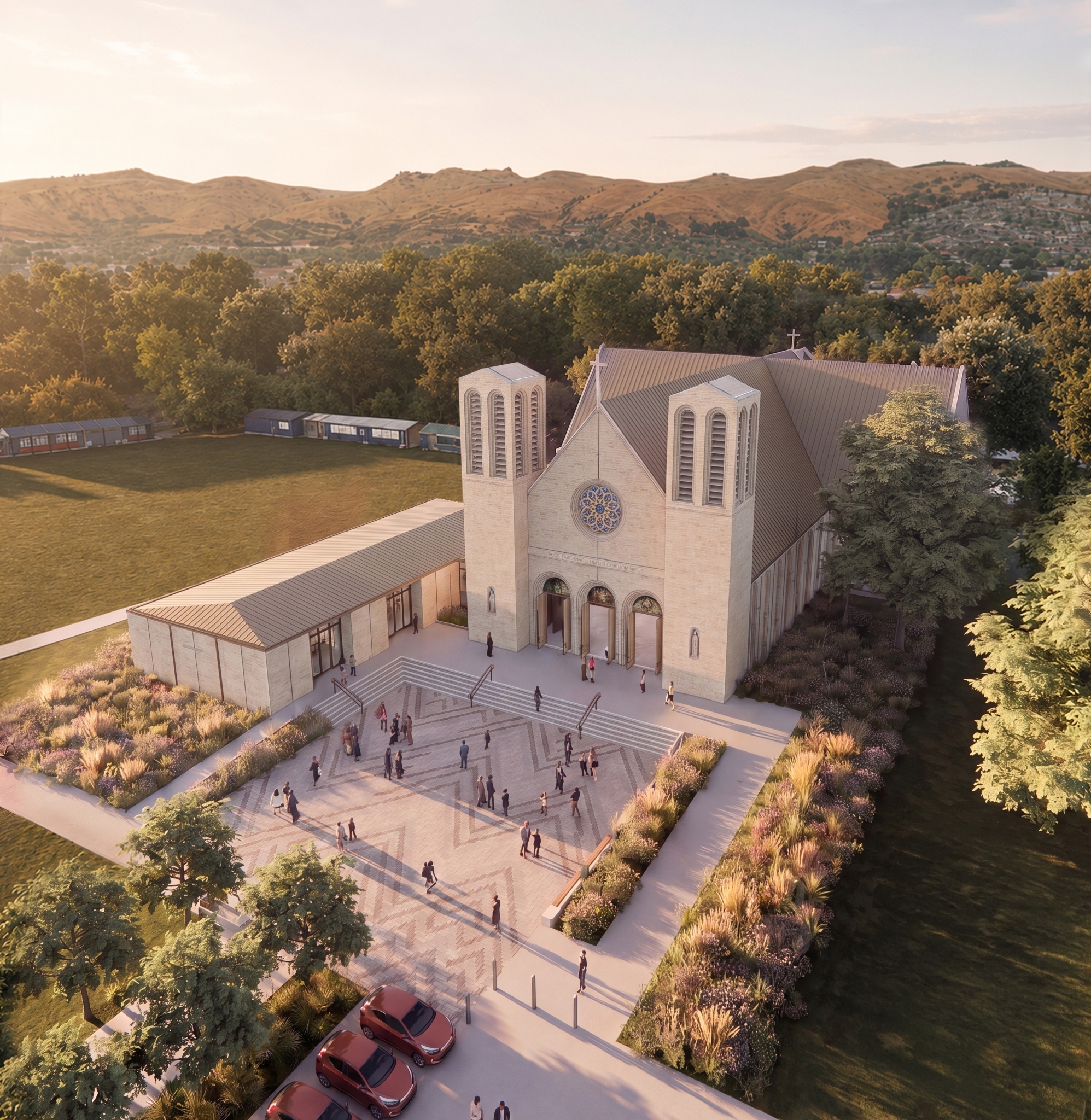 Cathedral of the Blessed Sacrament Aerial Day