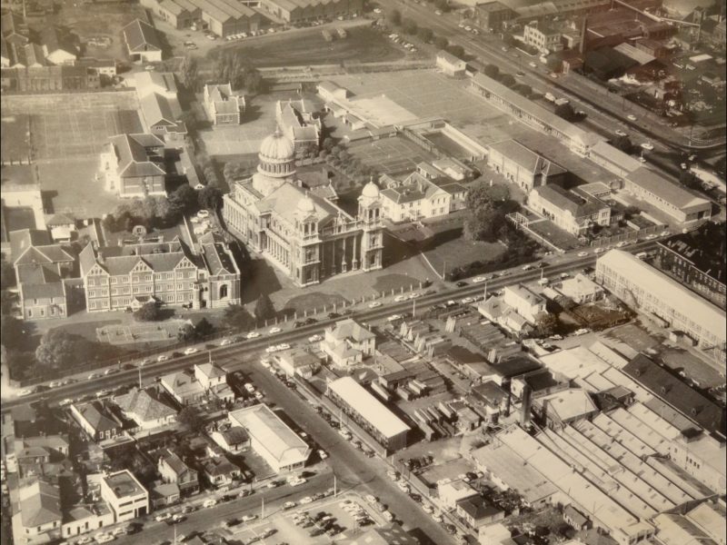Aerial photo of Cathedral of the Blessed Sacrament Barbadoes St