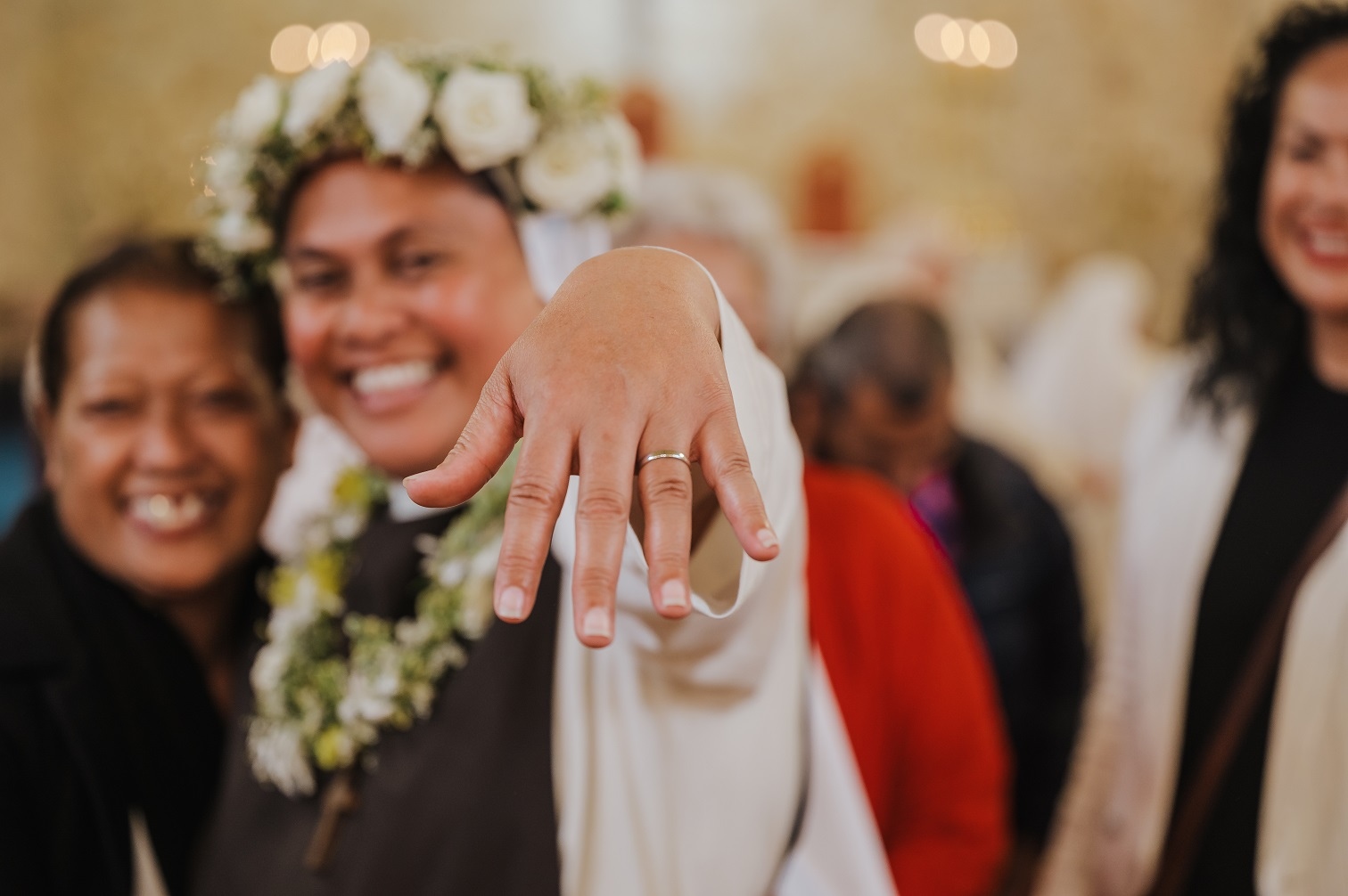 Sr Giovanna shows her ring.