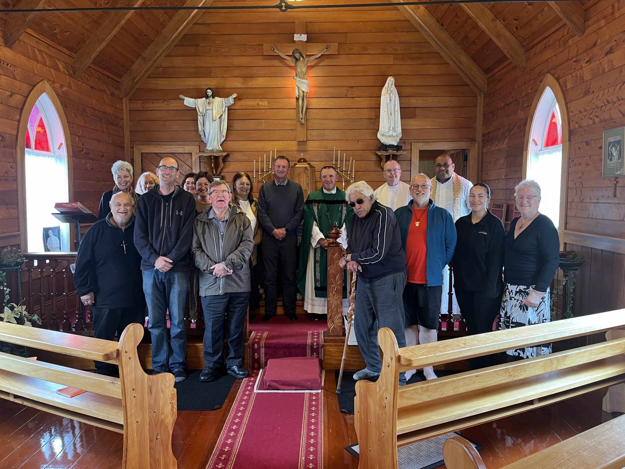 ARCCANZ 2 Visiting St Marys Motutī for Mass with a few of the local community