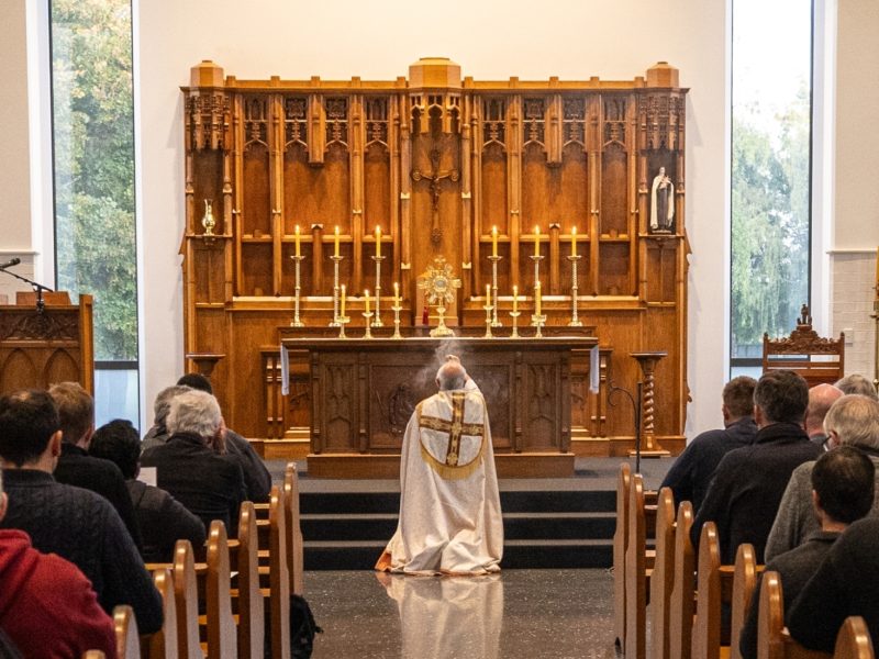Lent Mens Breakfast Adoration Bishop Michael St Bedes