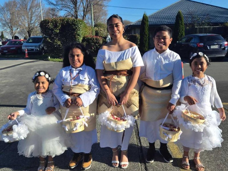 Corpus Christi Procession Tongan Family