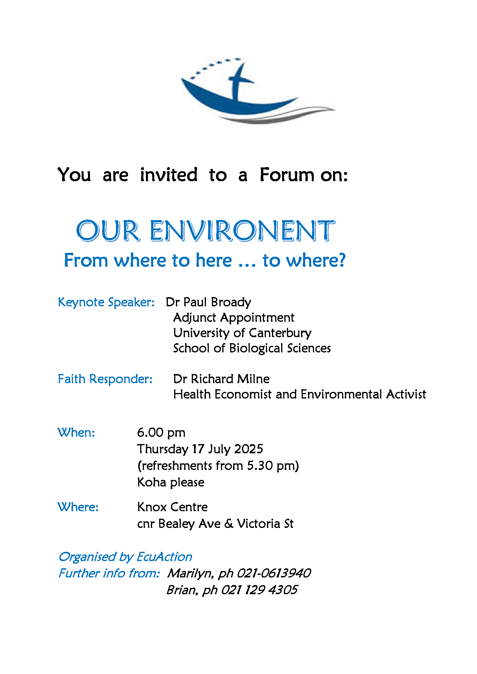 Forum on Environment invite