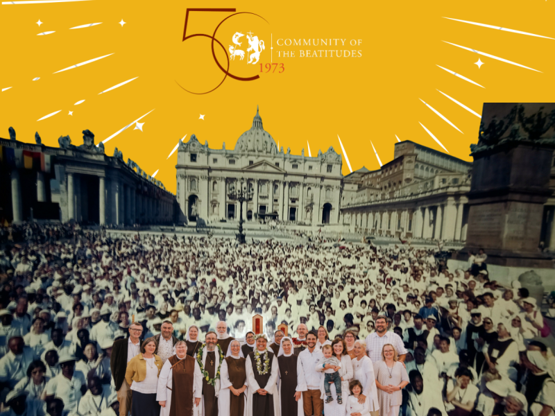 Beatitudes 50th Jubilee Graphic 2023