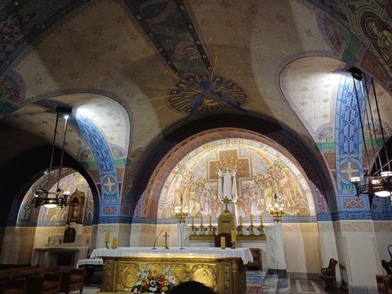 WYD 23 Crypt in the Basilica of St Therese of Lisieux in Lisieux