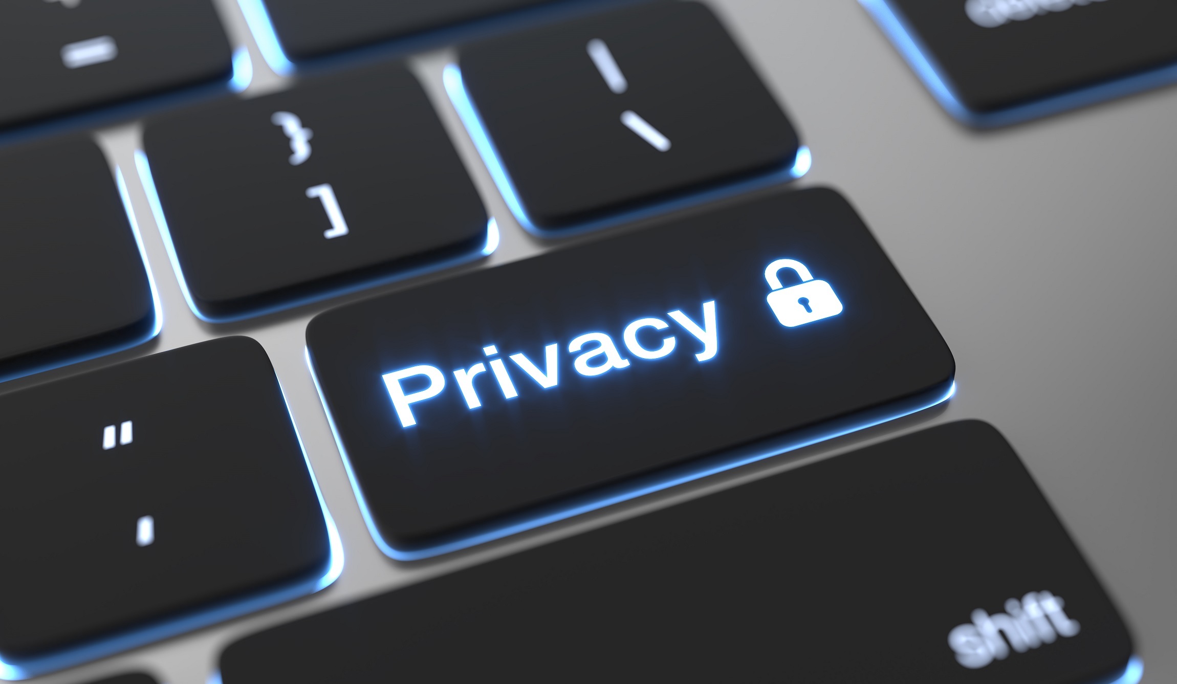 Privacy text keyboard button