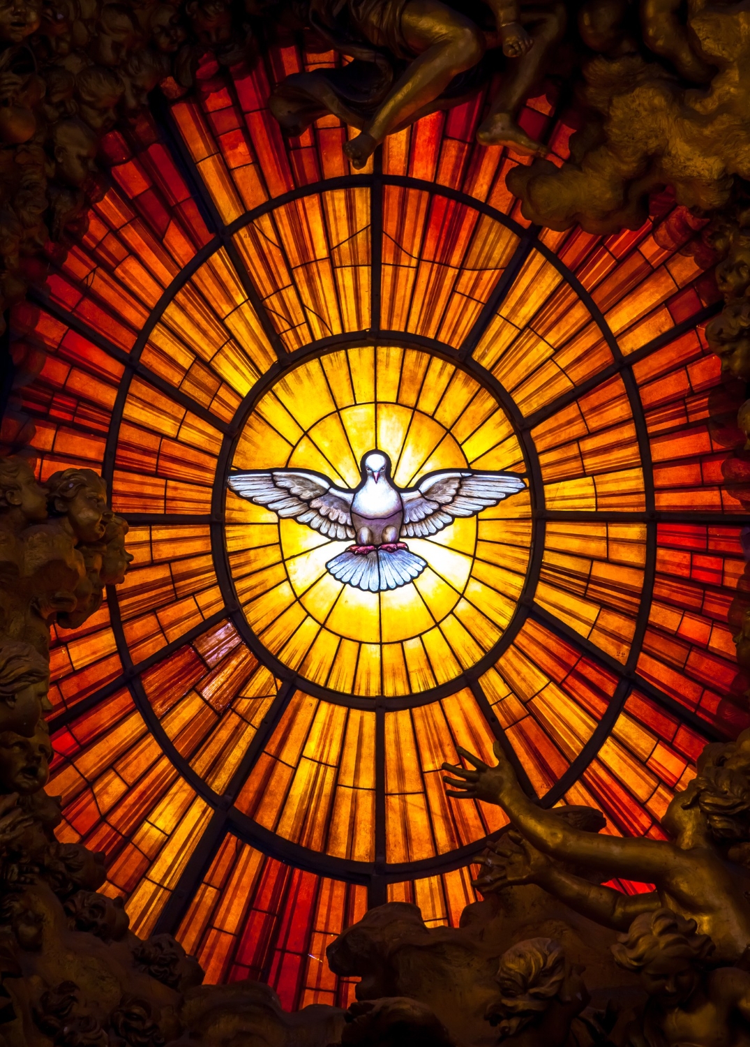 Holy Spirit Pentecost St Peters Rome Window Dove