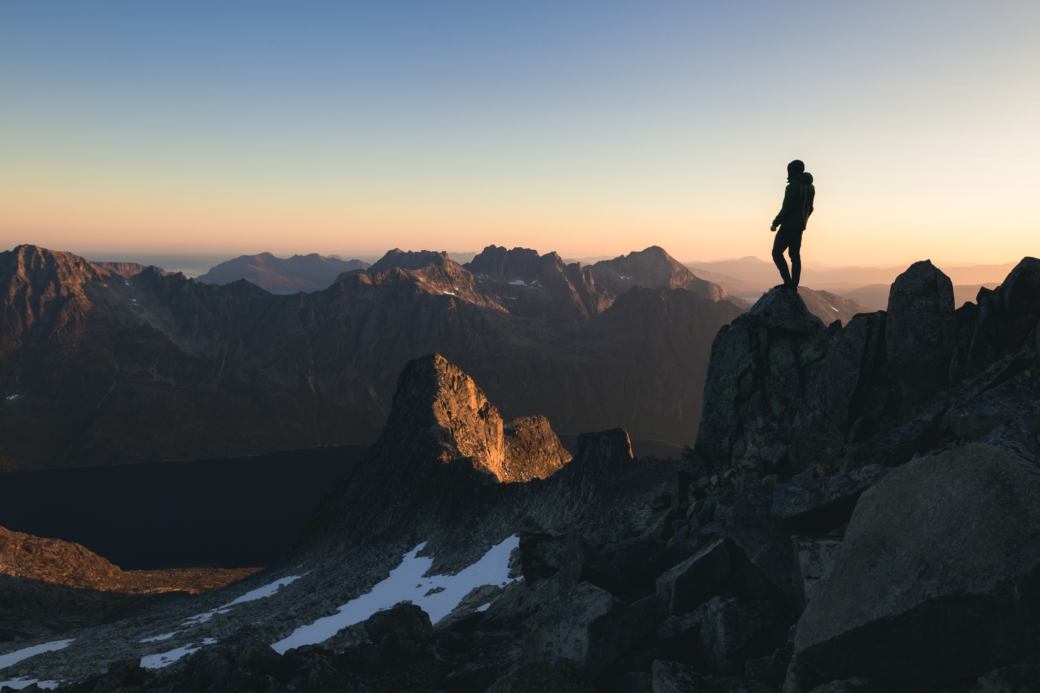 Man Landscape Mountain Prayer Retreat Beauty Sunrise Sunset