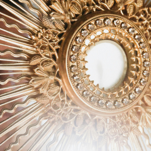 Adoration Jesus Monstrance Eucharist Adoration cropped