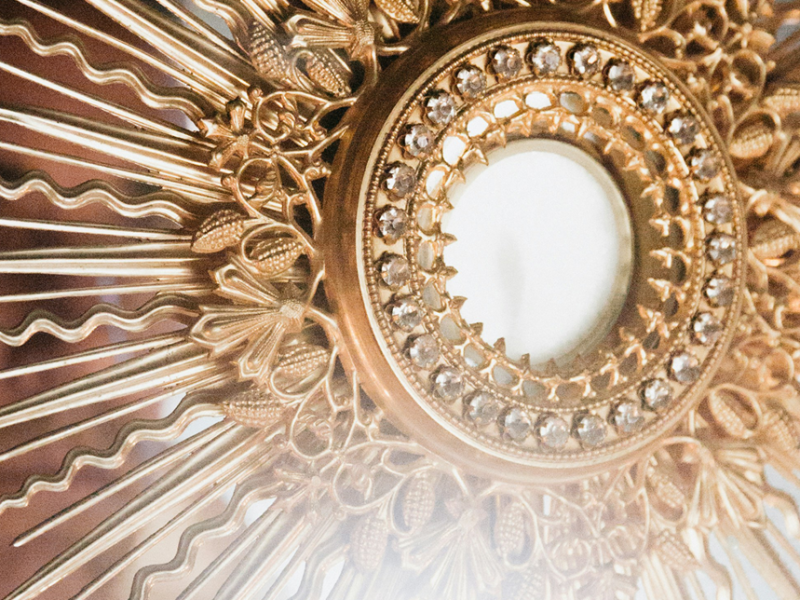 Adoration Jesus Monstrance Eucharist Adoration cropped